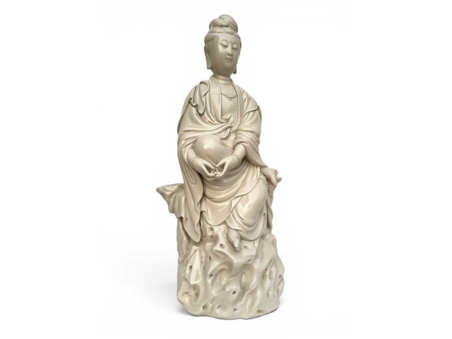 Large dehua blanc de china figure - afbeelding 24 van  61