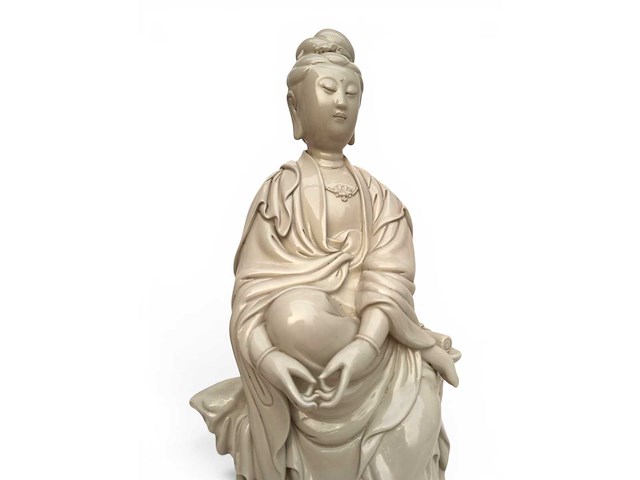 Large dehua blanc de china figure - afbeelding 26 van  61