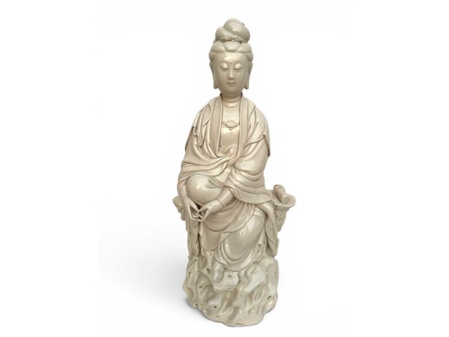 Large dehua blanc de china figure - afbeelding 1 van  51
