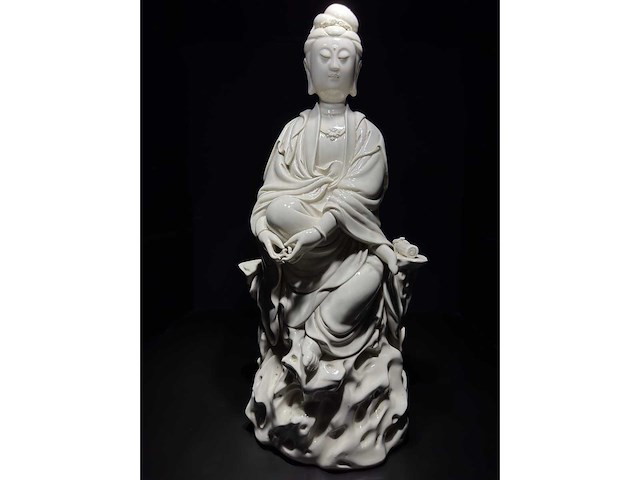 Large dehua blanc de china figure - afbeelding 48 van  51