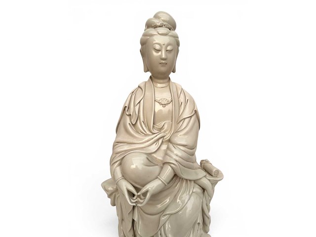 Large dehua blanc de china figure - afbeelding 47 van  51
