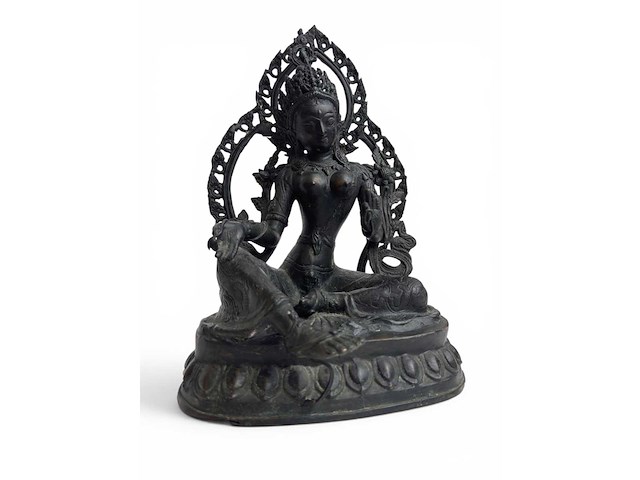 Large green tara 'shyamatara' - afbeelding 18 van  23