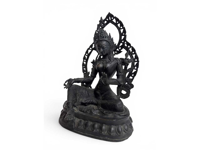 Large green tara 'shyamatara' - afbeelding 3 van  21