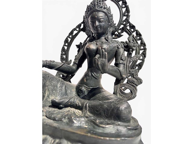 Large green tara 'shyamatara' - afbeelding 7 van  21