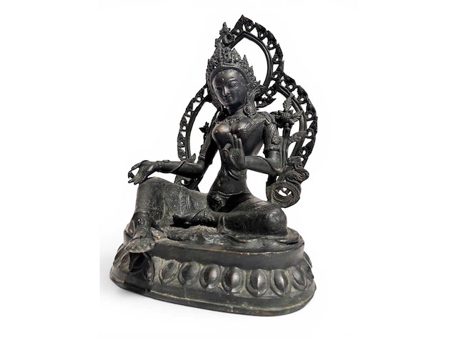 Large green tara 'shyamatara' - afbeelding 9 van  21
