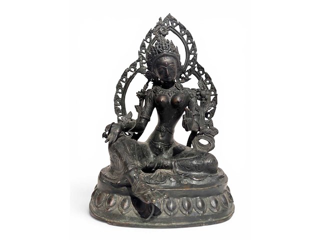 Large green tara 'shyamatara' - afbeelding 10 van  21