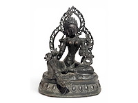 Large green tara 'shyamatara' - afbeelding 10 van  21