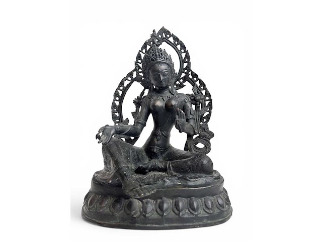 Large green tara 'shyamatara' - afbeelding 21 van  21