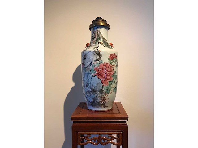 Large 'qianjiang cai' vase lamp - afbeelding 28 van  39