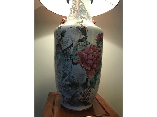 Large 'qianjiang cai' vase lamp - afbeelding 26 van  39