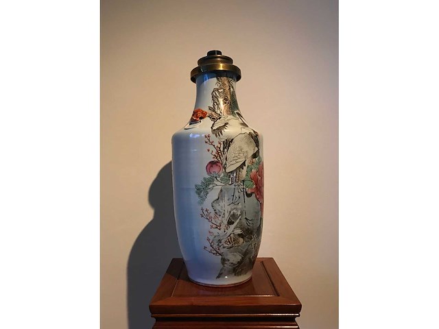 Large 'qianjiang cai' vase lamp - afbeelding 30 van  39