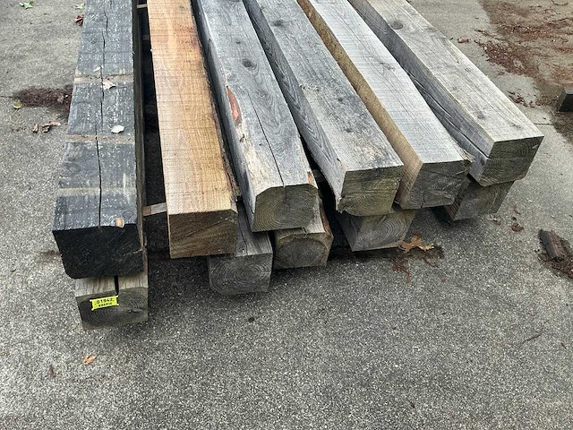 Lariks balk 13x13 cm (11x) - afbeelding 4 van  6