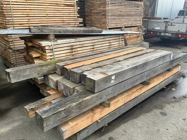 Lariks balk 15x15 cm (12x) - afbeelding 2 van  6