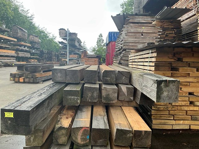 Lariks balk 15x15 cm (12x) - afbeelding 5 van  6