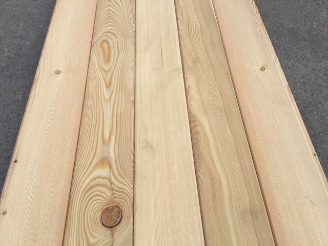 Lariks planchetten 1500 x 145 x 14 mm ( 70 x ) - afbeelding 1 van  5