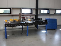 Las- en opspantafel 3000x1500x200mm met opspanwand en uitgebreide klemset nieuw - afbeelding 1 van  1