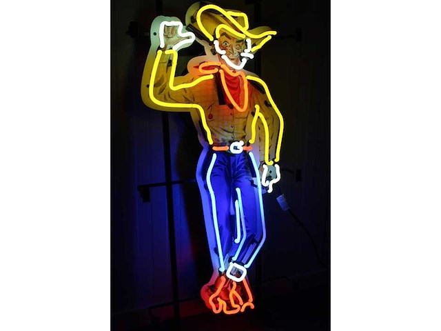 Las vegas vic cowboy neon sign verlichting - afbeelding 1 van  1