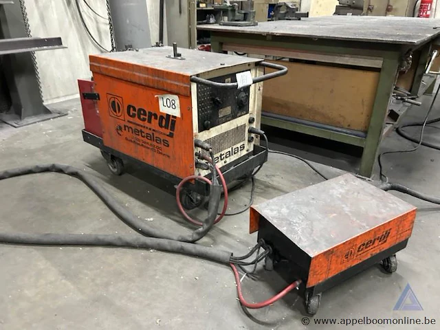 Lasapparaat cerdi 350 aob, serienummer 13a2 90. voorzien van een aparte draadaanvoerunit. - afbeelding 2 van  4