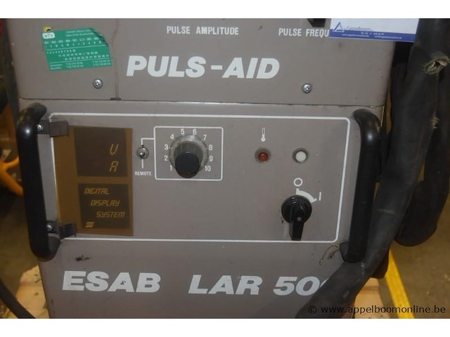 Lasapparaat, esab, lar 500 puls-aid, 500a, werking niet gekend - afbeelding 2 van  4