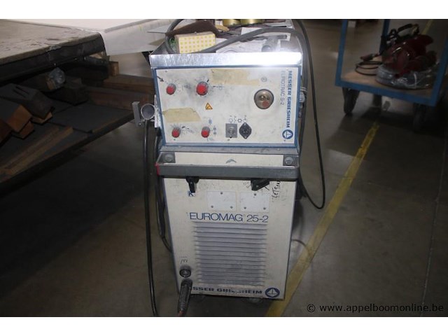 Lasapparaat messer griesheim euromag 25-2, 380 v, serienummer 1830128, met draadaanvoerunit en laskabels, werking niet gekend - afbeelding 2 van  4