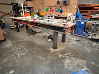 Lasmanipulator hbm machiines 9325 13mm, zware metalen werkbank met houten blad 124x385 cm (12) - afbeelding 2 van  11