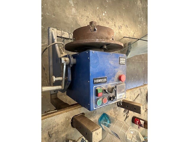 Lasmanipulator hbm machiines 9325 13mm, zware metalen werkbank met houten blad 124x385 cm (12) - afbeelding 1 van  11