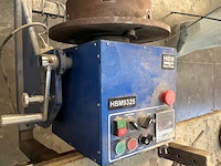 Lasmanipulator hbm machiines 9325 13mm, zware metalen werkbank met houten blad 124x385 cm (12)