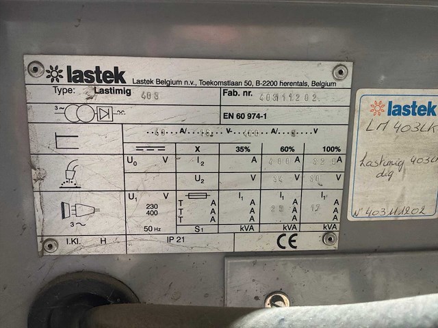 Lastek lastimig 403 mig lasapparaat - afbeelding 6 van  9