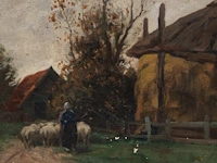 Laurent de beul (1821-1872), the return of the shepherdess with her flock of sheep, oil on canvas 42 x 62 cm. (16.53 x 24.41 in.), frame: 72 x 92 cm. (28.35 x 36.21 in.) - afbeelding 5 van  6