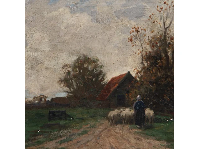 Laurent de beul (1821-1872), the return of the shepherdess with her flock of sheep, oil on canvas 42 x 62 cm. (16.53 x 24.41 in.), frame: 72 x 92 cm. (28.35 x 36.21 in.) - afbeelding 6 van  6
