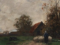Laurent de beul (1821-1872), the return of the shepherdess with her flock of sheep, oil on canvas 42 x 62 cm. (16.53 x 24.41 in.), frame: 72 x 92 cm. (28.35 x 36.21 in.) - afbeelding 6 van  6
