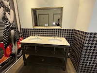 Lavabo 2 kraans + meubel en spiegel - afbeelding 1 van  10
