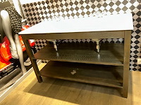 Lavabo 2 kraans + meubel en spiegel - afbeelding 3 van  10