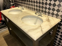 Lavabo 2 kraans + meubel en spiegel - afbeelding 4 van  10