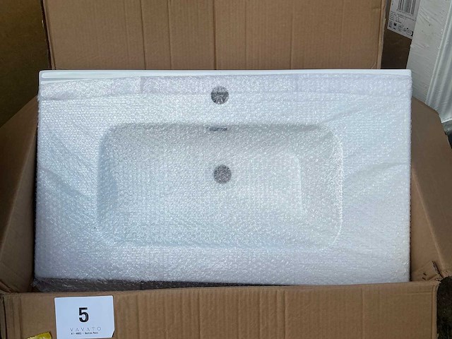 Lavabo ceramica turin 80 wastafel (2x) - afbeelding 2 van  4