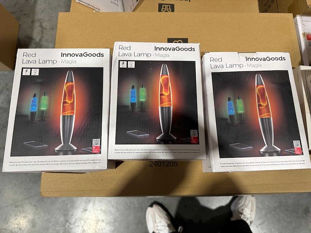 Lavalampen – innovagoods red lava lamp – 3 stuks - afbeelding 1 van  2