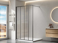 Lavinno - 120 bl - inloopdouche met zwart profiel - afbeelding 1 van  2