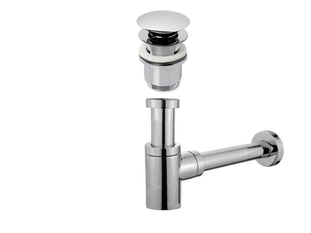 Lavinno - design sifon met afvoerplug chrome - afbeelding 4 van  4