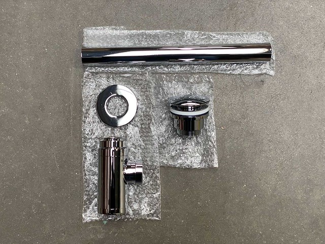 Lavinno - design sifon met afvoerplug chrome - afbeelding 2 van  4
