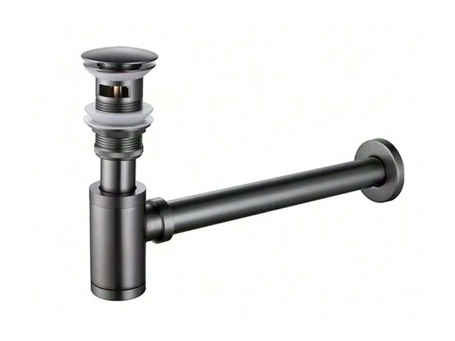 Lavinno - design sifon met afvoerplug gun grijs (2x) - afbeelding 1 van  1