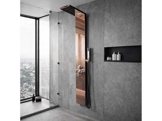 Lavinno - douchezuil - rose gold - afbeelding 1 van  6