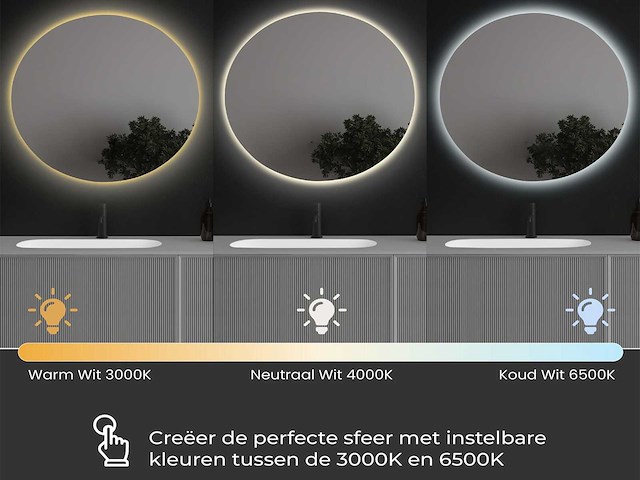 Lavinno - led 80 - rond led spiegel - afbeelding 6 van  6