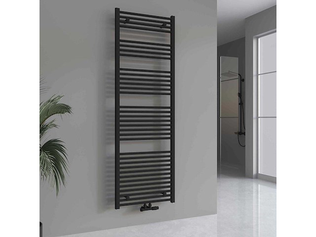 Lavinno - linteo - h1800xb600 handdoekradiator mat zwart - afbeelding 1 van  3