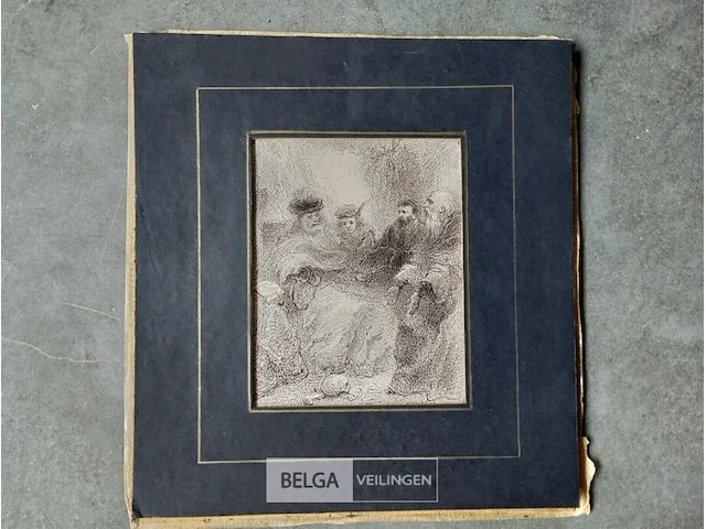 Lavis chinese inkt, victor eeckhout (1821-1880), vanitas - afbeelding 1 van  2