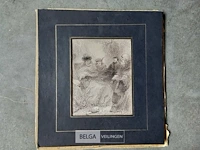 Lavis chinese inkt, victor eeckhout (1821-1880), vanitas