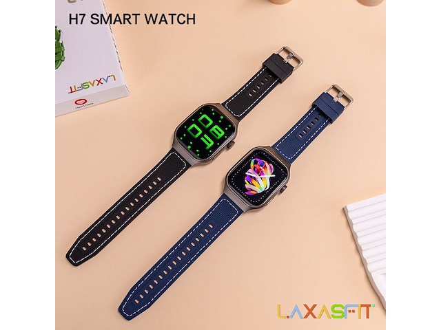 Laxasfit h7 smartwatch zwart - afbeelding 1 van  1