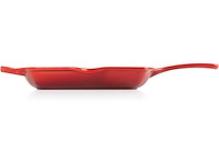 Le creuset koekenpan geëmailleerd gietijzeren grill, vierkant, 26 cm, 2,86 kg, cherry, 20183260600422 - afbeelding 4 van  8