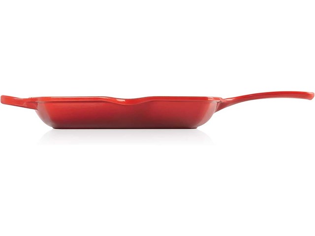 Le creuset koekenpan geëmailleerd gietijzeren grill, vierkant, 26 cm, 2,86 kg, cherry, 20183260600422 - afbeelding 3 van  8