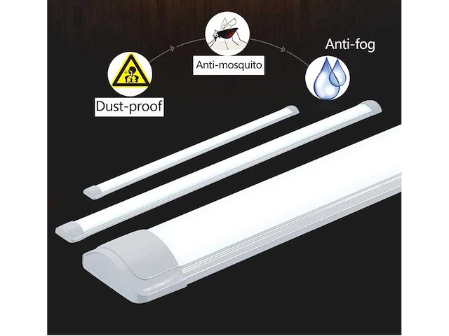 Led batten 18w – 60 cm – 6500k koel wit – ip20 – koppelbaar (x40) - afbeelding 4 van  5