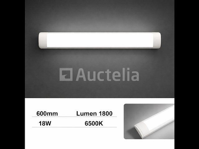 Led batten 18w – 60cm – 6500k koud wit – ip20 stofdicht – koppelbaar (x100) - afbeelding 3 van  5